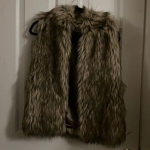 Eddie Bauer Brown Fur Vest